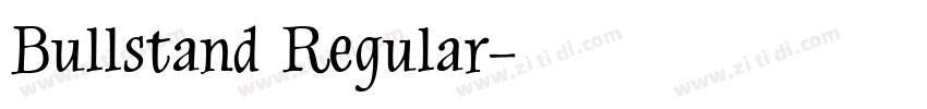Bullstand Regular字体转换